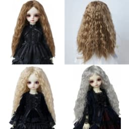 Jusuns Doll Wig JD022 3-4inch 6-7inch 7-8inch 8-9inch 1/6 1/4 1/3 Long Soft Beauty Fish Wave Synthetic Mohair BJD Hair