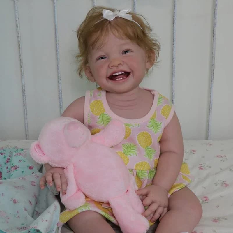 23inch Unfinished Reborn Doll Kit Mila Toddler Fresh Color DIY Soft Touch with Body and Eyes