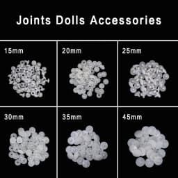 50sets 15/20/25/30/35/45mm White Plastic DIY Doll Joints Teddy Bear Making Crafts Kids Toy Dolls Accessories For Child Toys