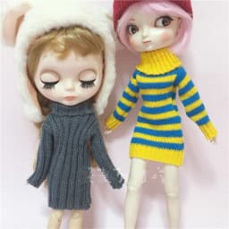 For Outfit Pullip Doll Accessories Princess Casual Suit Top Coat For 30 Cm Doll Clothes Sweater White Black Yellow 1/6
