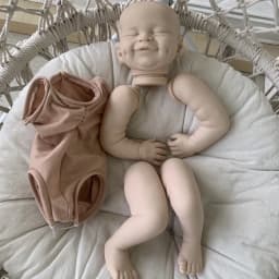 19Inch Reborn Doll Kit Cecilia Soft Fresh Color Vinyl Unfinished Doll Parts with COA