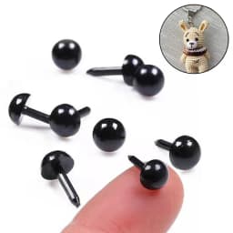100Pcs DIY Black Plastic Safety Eyes For Toys Crafts Teddy Bear Doll Accessories Animal Making Doll Accessories 3mm/4mm/5mm/6mm