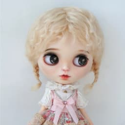 Fjusuns JD644 9-10inch 10-11inch Messy Baby Curly Mini Twintail Mohair BJD Wigs QBaby Pullip Blythes& 18"AG Doll Accessories