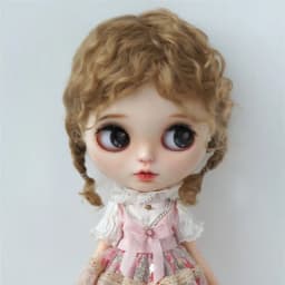 Fjusuns JD644 9-10inch 10-11inch Messy Baby Curly Mini Twintail Mohair BJD Wigs QBaby Pullip Blythes& 18"AG Doll Accessories