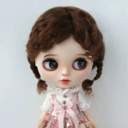Fjusuns JD644 9-10inch 10-11inch Messy Baby Curly Mini Twintail Mohair BJD Wigs QBaby Pullip Blythes& 18"AG Doll Accessories