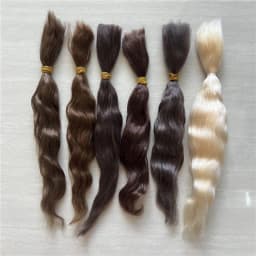 Latest Pure Mohair for Reborn Doll /BJD Doll Brown Golden Tea Brown 6 Colors Doll Reborn Handrooted Mohair Doll Accessory