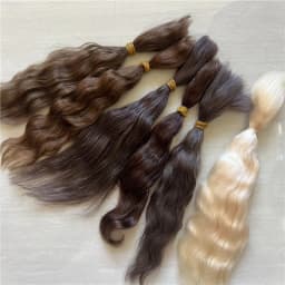 Latest Pure Mohair for Reborn Doll /BJD Doll Brown Golden Tea Brown 6 Colors Doll Reborn Handrooted Mohair Doll Accessory