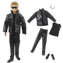 1 Set Doll Clothes Leather Coat Outfit for 12 inch Ken Doll Many Style for Choice A06