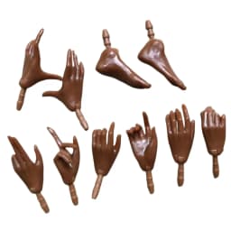 MENGF Doll Hands Feet 1/6 Doll Parts Super White Coffee Brown Doll Accessories DIY Dressing Doll Decors 4 Gesture Hands Parts