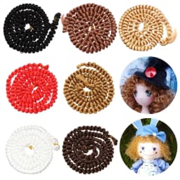 Screw Curly Hair Accessories for Dolls BJD Doll Wig High-Temperature Material Resistant Fiber Hair Wefts Hair Wig