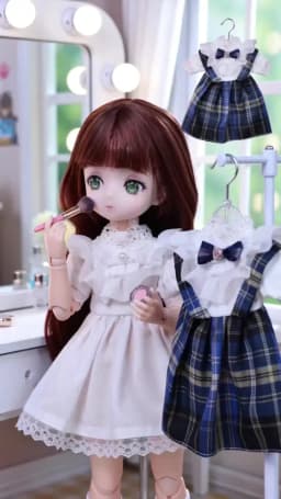 Lovely BJD Doll Clothes 1/6 Princess Dress Baby Clothes for Dolls 30cm Two-Dimensional Anime School Uniform for Girls