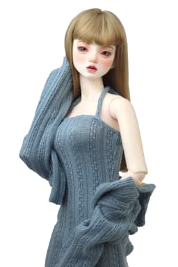 Fashion Knit Slit Skirt Sweater Jacket Grey Pink White Fit 43-60cm 1/3 1/4DD SD BJD Doll Clothes Accessories