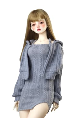 Fashion Knit Slit Skirt Sweater Jacket Grey Pink White Fit 43-60cm 1/3 1/4DD SD BJD Doll Clothes Accessories