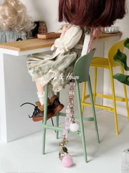 1/6 Dollhouse Bjd Miniature Furniture Metal Chair Doll House Accessories Wooden Chair for Dollhouse Decor Accessories
