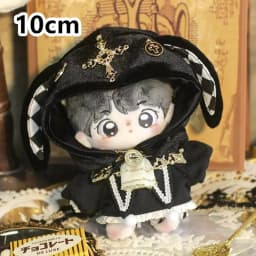 Idol Gothic Punk Edward Black Rabbit Fairy Tale Suit Costume Stuffed 10cm 15cm 20cm Plush Doll Accessories Doll's Clothes KL