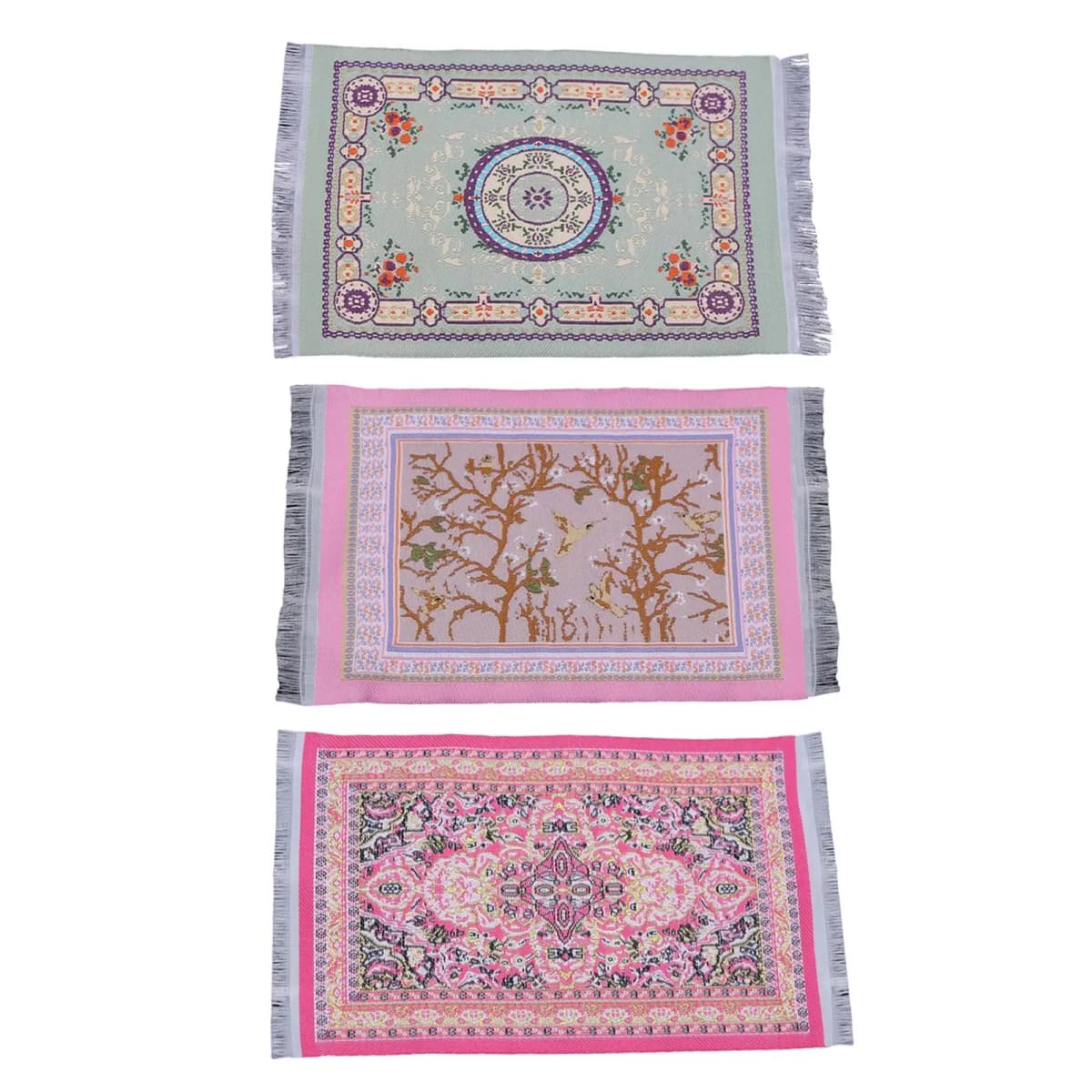 1:6 1:12 Scale Woven Rug Simulation Life Scene Furniture Accessories Mini Turkish Mat for Living Room Bedroom Home Decor