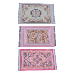 1:6 1:12 Scale Woven Rug Simulation Life Scene Furniture Accessories Mini Turkish Mat for Living Room Bedroom Home Decor