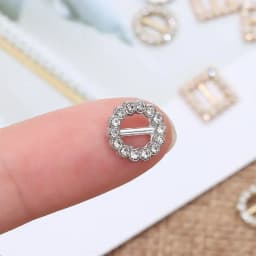 10Pcs Newest 5mm Round Square Mini Ultra-small Tri-glide Belt Buckle Doll Bags Diamond Buckles DIY Doll Clothing Shoes Buckles
