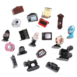 Mini Domestic Appliance Miniature Retro TV/Telephone/Camera/Piano/Phonograph Home Decoration DollHouse Accessories Toys