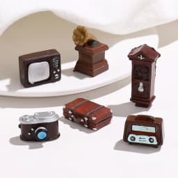 Mini Domestic Appliance Miniature Retro TV/Telephone/Camera/Piano/Phonograph Home Decoration DollHouse Accessories Toys