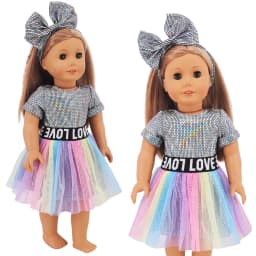Kawaii Doll Dress For 43cm Baby Doll Clothes Accessories And 18 Inch American Doll Girl's Toys Our Generation