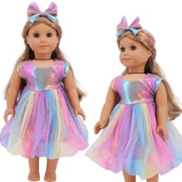 Kawaii Doll Dress For 43cm Baby Doll Clothes Accessories And 18 Inch American Doll Girl's Toys Our Generation