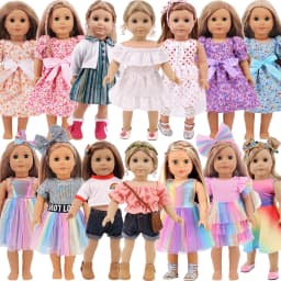 Kawaii Doll Dress For 43cm Baby Doll Clothes Accessories And 18 Inch American Doll Girl's Toys Our Generation