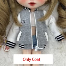 Blyth Dolls Clothing Fashion Jacket Casual Jacket Dolls Baseball Coat For Azone Ob22 Ob24 Ymy Body Licca Ob27 Doll (Only Coat)