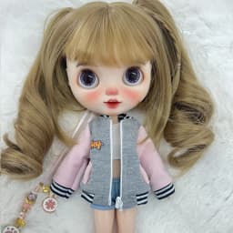 Blyth Dolls Clothing Fashion Jacket Casual Jacket Dolls Baseball Coat For Azone Ob22 Ob24 Ymy Body Licca Ob27 Doll (Only Coat)