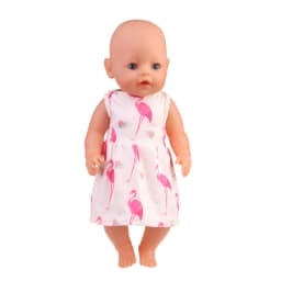 Baby Doll Clothes Dress Flamingo Cute Summer Skirt Bodysuit For 18 Inch American&43cm Reborn New Born Doll OG Girl`s Toy Doll