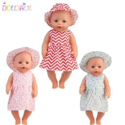 Baby Doll Clothes Dress Flamingo Cute Summer Skirt Bodysuit For 18 Inch American&43cm Reborn New Born Doll OG Girl`s Toy Doll
