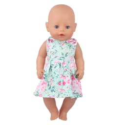Baby Doll Clothes Dress Flamingo Cute Summer Skirt Bodysuit For 18 Inch American&43cm Reborn New Born Doll OG Girl`s Toy Doll