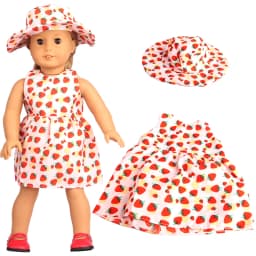 Baby Doll Clothes Dress Flamingo Cute Summer Skirt Bodysuit For 18 Inch American&43cm Reborn New Born Doll OG Girl`s Toy Doll
