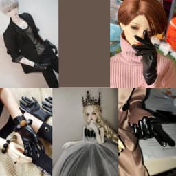 1/4 1/3 Scale BJD Motorcycle Gloves Knitted & PU Glove For BJD/SD MSD SD13 Big Girl SD17 SSDF ID72 Strong Uncle Accessories