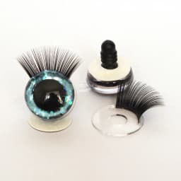 20pcs 12-30mm 3D Mixed Color Safety Toy eyes +Eyelash for amigurumi crochet stuffed animal