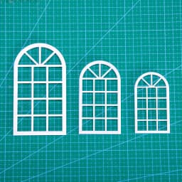 Diy Doll House Scene Accessory Scale 1:20/25/30 Window Model Indoor Building Layout Materials Diorama Kits 1Pcs