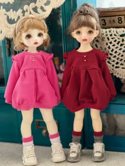 BJD doll clothes are suitable for 1/4 1/5 1/6 size cute doll coat 1/6 doll clothes 36 cm 45cm doll accessories (2 colors)
