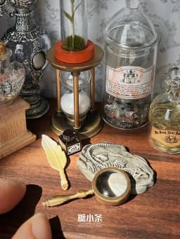 6Points DollHouse Miniature Magic Potions Retro Magic House Bryce Model BJD Potion Bottle Ob Scene Accessory Hourglass Gem Model