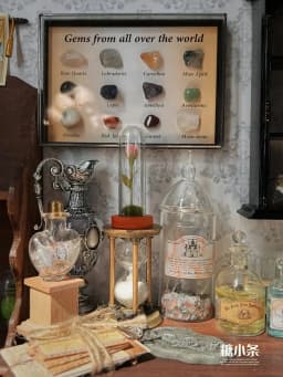 6Points DollHouse Miniature Magic Potions Retro Magic House Bryce Model BJD Potion Bottle Ob Scene Accessory Hourglass Gem Model