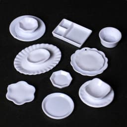 5Pcs/Set 1:12 Dollhouse Simulation Plates Tray Set Dollhouse Mini Kitchen Tableware Decoration  Accessories