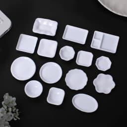 5Pcs/Set 1:12 Dollhouse Simulation Plates Tray Set Dollhouse Mini Kitchen Tableware Decoration  Accessories
