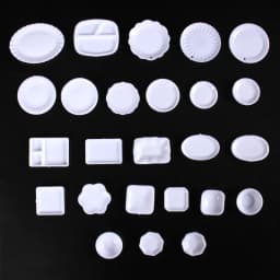 5Pcs/Set 1:12 Dollhouse Simulation Plates Tray Set Dollhouse Mini Kitchen Tableware Decoration  Accessories