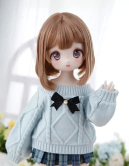 New sd bjd doll 1/4 quadratic style cartoon rabbit bean bean cute naked baby makeup MDD MSD Xiong Sister Meow Ji available