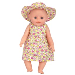 New Doll Dress +Hat Suit For 18 inch American Doll Girl Strawberry Doll Skirt Fit 43 cm New Baby Born Doll & Our Generation
