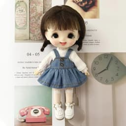 Doll Clothes Fashion Jeans Dress Overalls For ob11 Dolls Casual Wears Shirt for 1/12 BJD Dolls Clothes Accessories Kids Toys