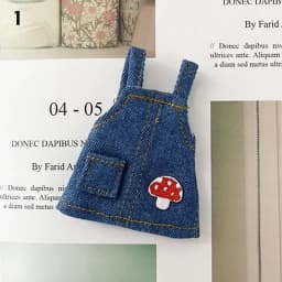 Doll Clothes Fashion Jeans Dress Overalls For ob11 Dolls Casual Wears Shirt for 1/12 BJD Dolls Clothes Accessories Kids Toys