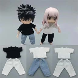 Doll Clothes Fashion Jeans Dress Overalls For ob11 Dolls Casual Wears Shirt for 1/12 BJD Dolls Clothes Accessories Kids Toys