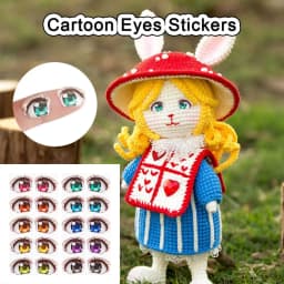 10 Pair Cartoon Eyes Stickers Different styles Rainbow Boy Anime Figurine Doll Face Organ Paster Decals DIY Glass Eye