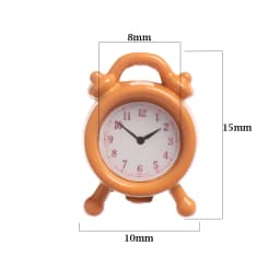 1Pc 1:12 Scale Alarm Clock Doll Kitchen Living Room Miniature Dollhouse Mini Home Decoration Toy Metal Candy Color Doll Clocks
