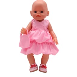 Doll Baby Clothes Princess Lace Dress Fit 18 Inch American&43 CM Reborn New Born Baby Doll OG Girl Doll Shoes DIY Gift`s Toy